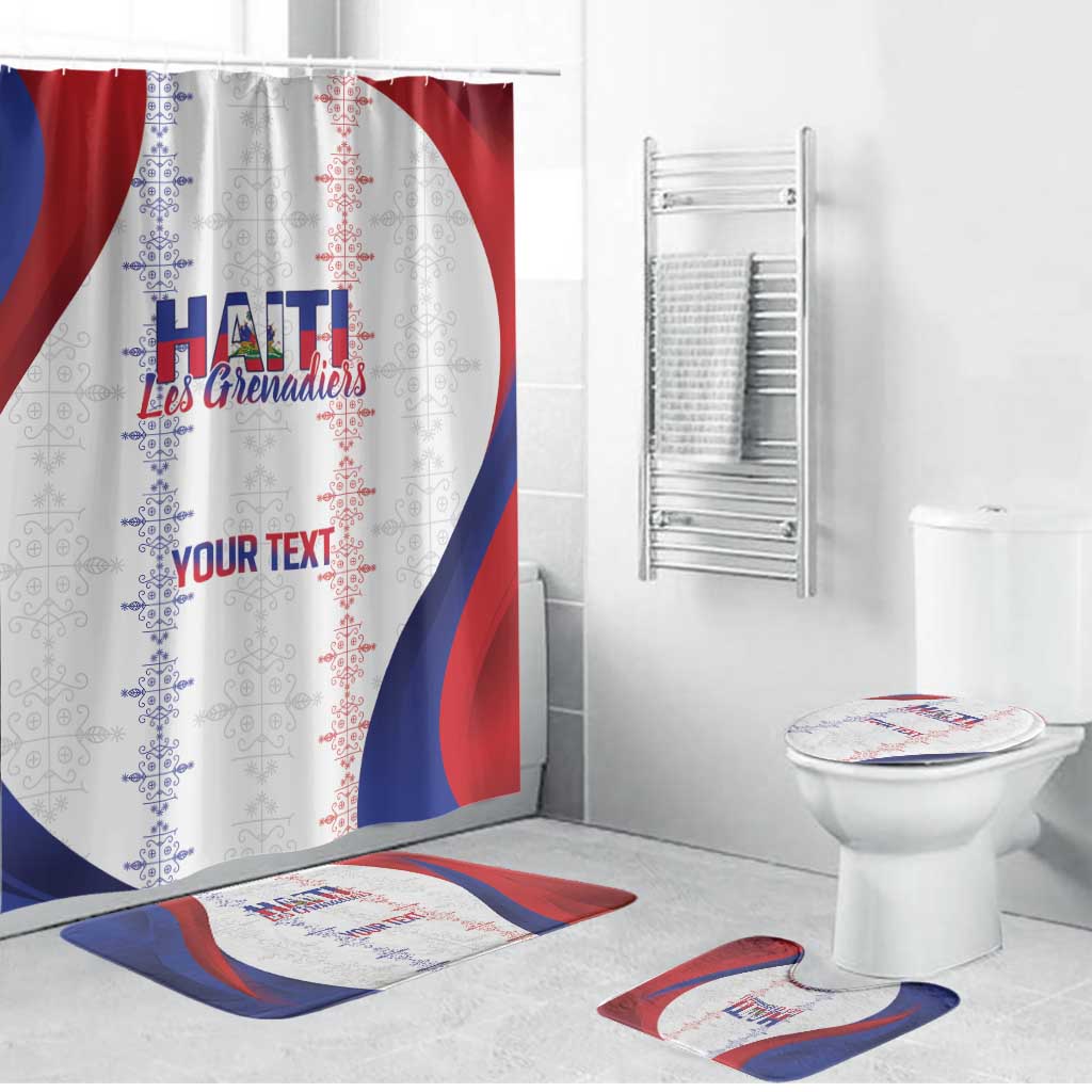 Haiti Football Les Grenadiers Personalized Bathroom Set Voodoo Veve Papa Legba - Wonder Print Shop