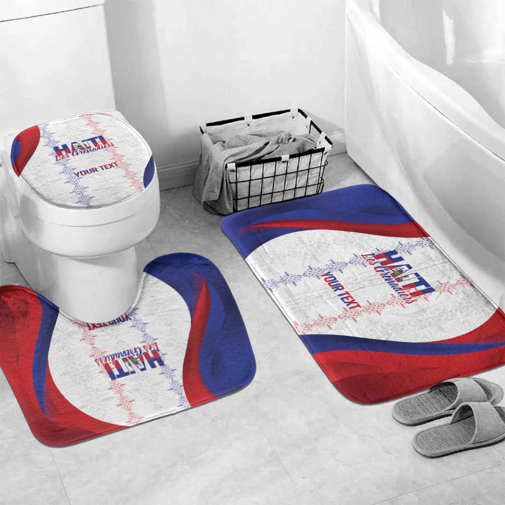 Haiti Football Les Grenadiers Personalized Bathroom Set Voodoo Veve Papa Legba - Wonder Print Shop