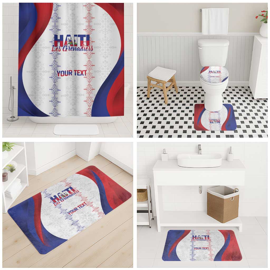 Haiti Football Les Grenadiers Personalized Bathroom Set Voodoo Veve Papa Legba - Wonder Print Shop