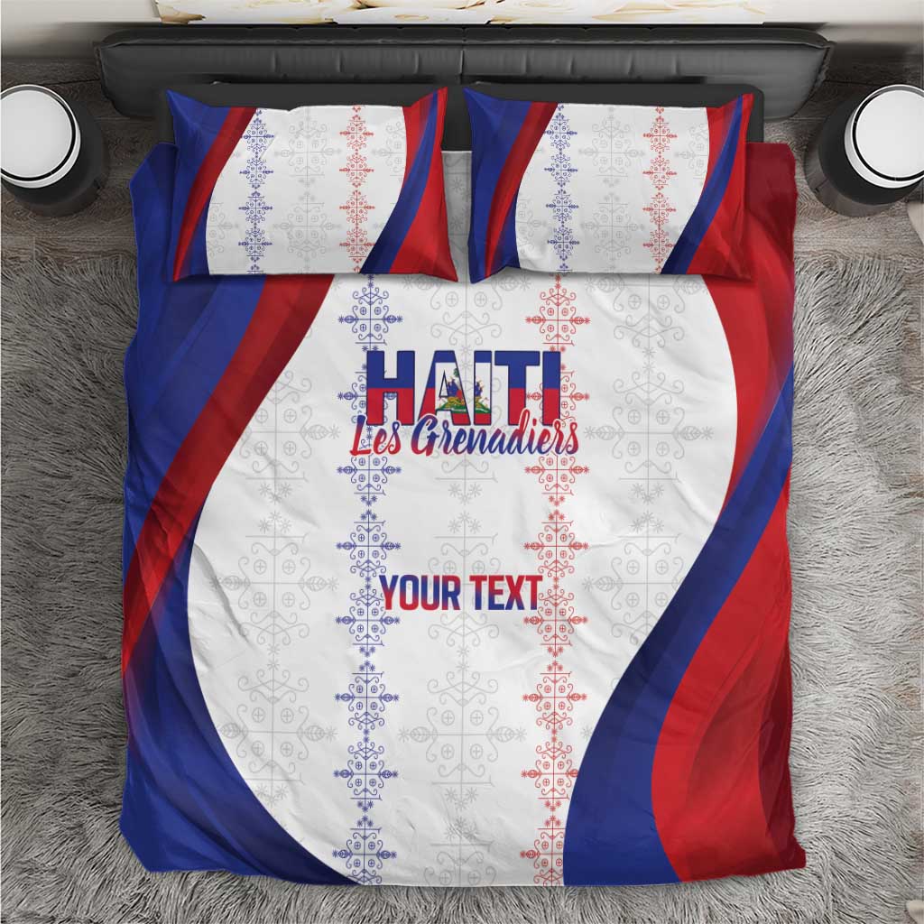 Haiti Football Les Grenadiers Personalized Bedding Set Voodoo Veve Papa Legba - Wonder Print Shop