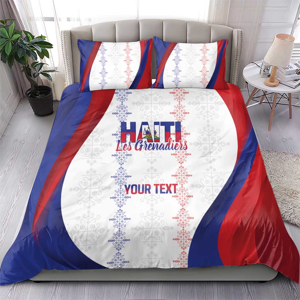Haiti Football Les Grenadiers Personalized Bedding Set Voodoo Veve Papa Legba - Wonder Print Shop