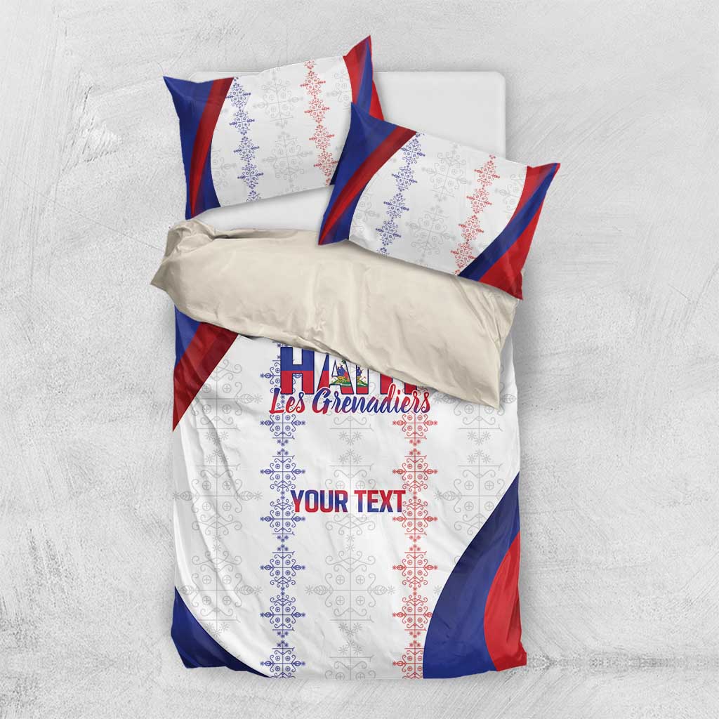 Haiti Football Les Grenadiers Personalized Bedding Set Voodoo Veve Papa Legba - Wonder Print Shop