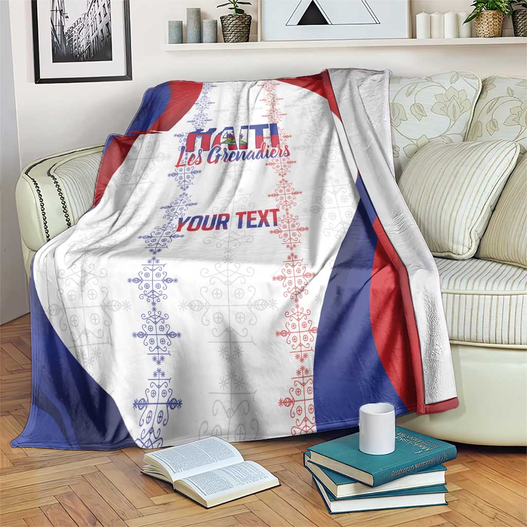 Haiti Football Les Grenadiers Personalized Blanket Voodoo Veve Papa Legba - Wonder Print Shop