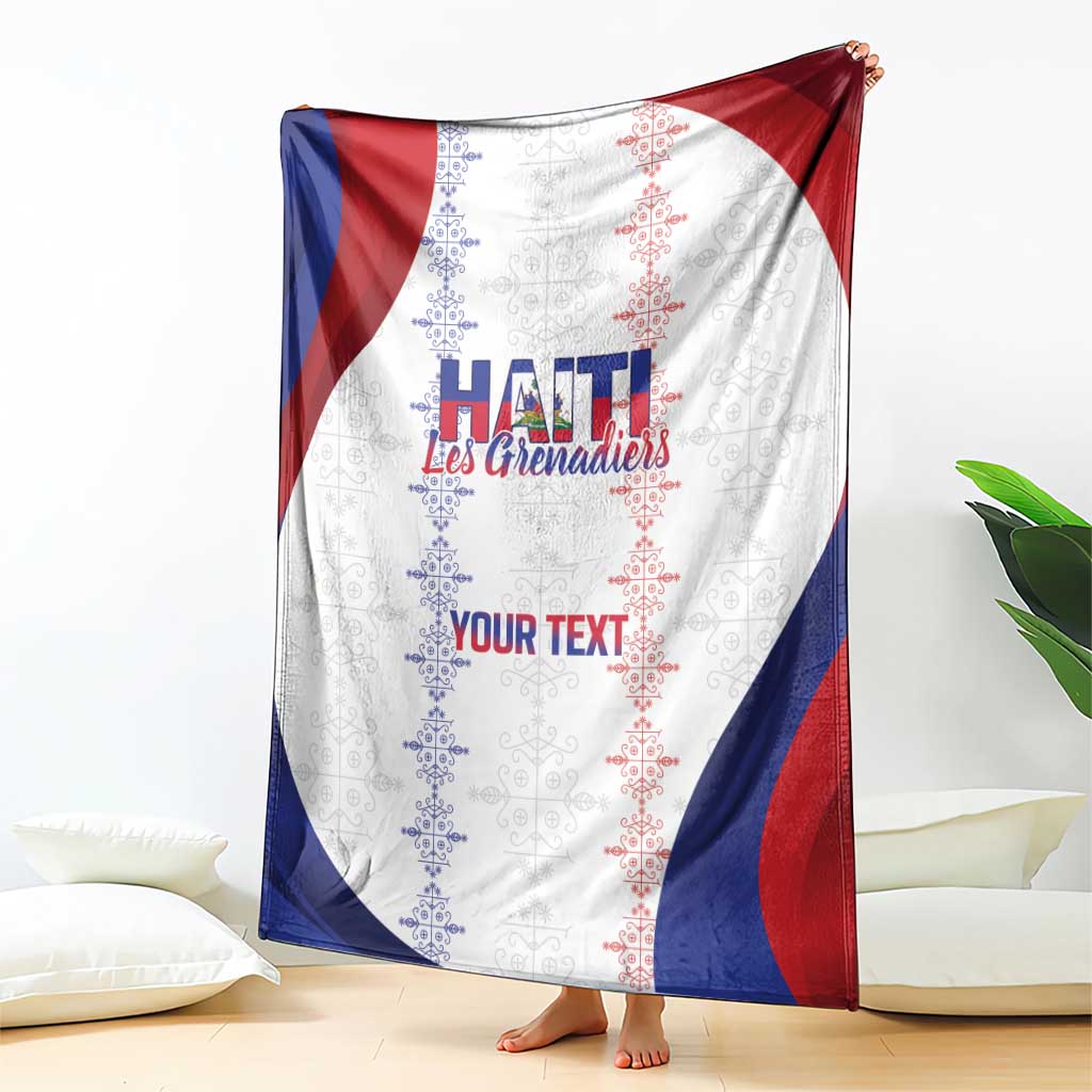 Haiti Football Les Grenadiers Personalized Blanket Voodoo Veve Papa Legba - Wonder Print Shop
