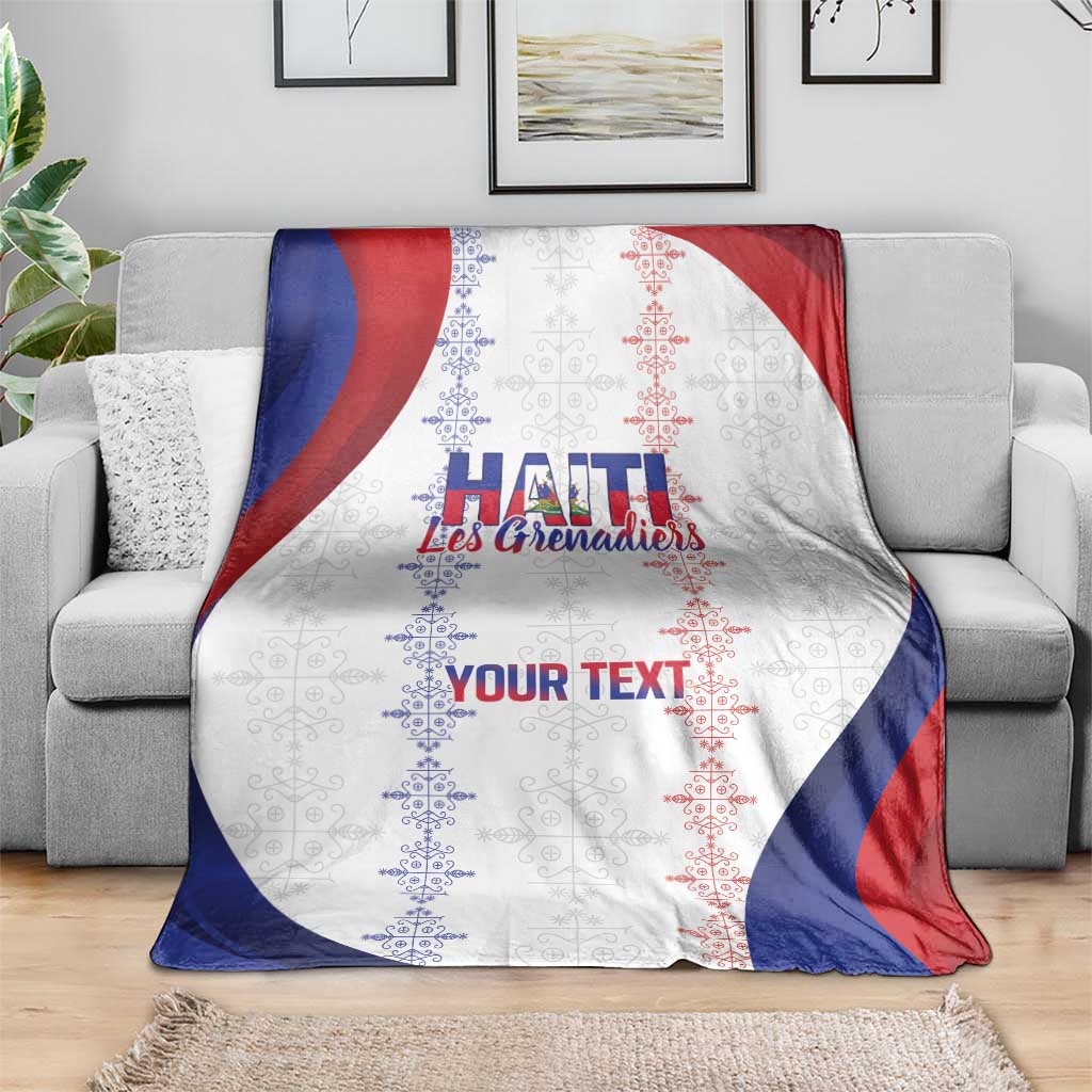 Haiti Football Les Grenadiers Personalized Blanket Voodoo Veve Papa Legba - Wonder Print Shop