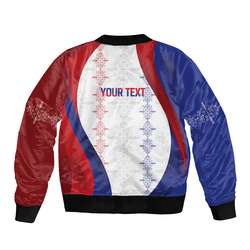 Haiti Football Les Grenadiers Personalized Bomber Jacket Voodoo Veve Papa Legba - Wonder Print Shop