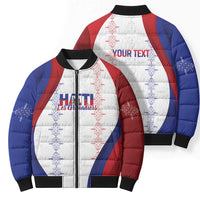 Haiti Football Les Grenadiers Personalized Bomber Puffer Jacket Voodoo Veve Papa Legba - Wonder Print Shop