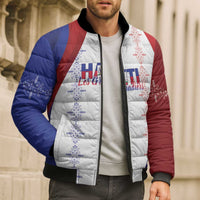 Haiti Football Les Grenadiers Personalized Bomber Puffer Jacket Voodoo Veve Papa Legba - Wonder Print Shop