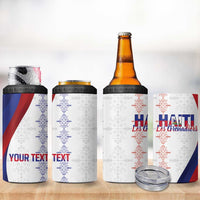 Haiti Football Les Grenadiers Personalized 4 in 1 Can Cooler Tumbler Voodoo Veve Papa Legba - Wonder Print Shop