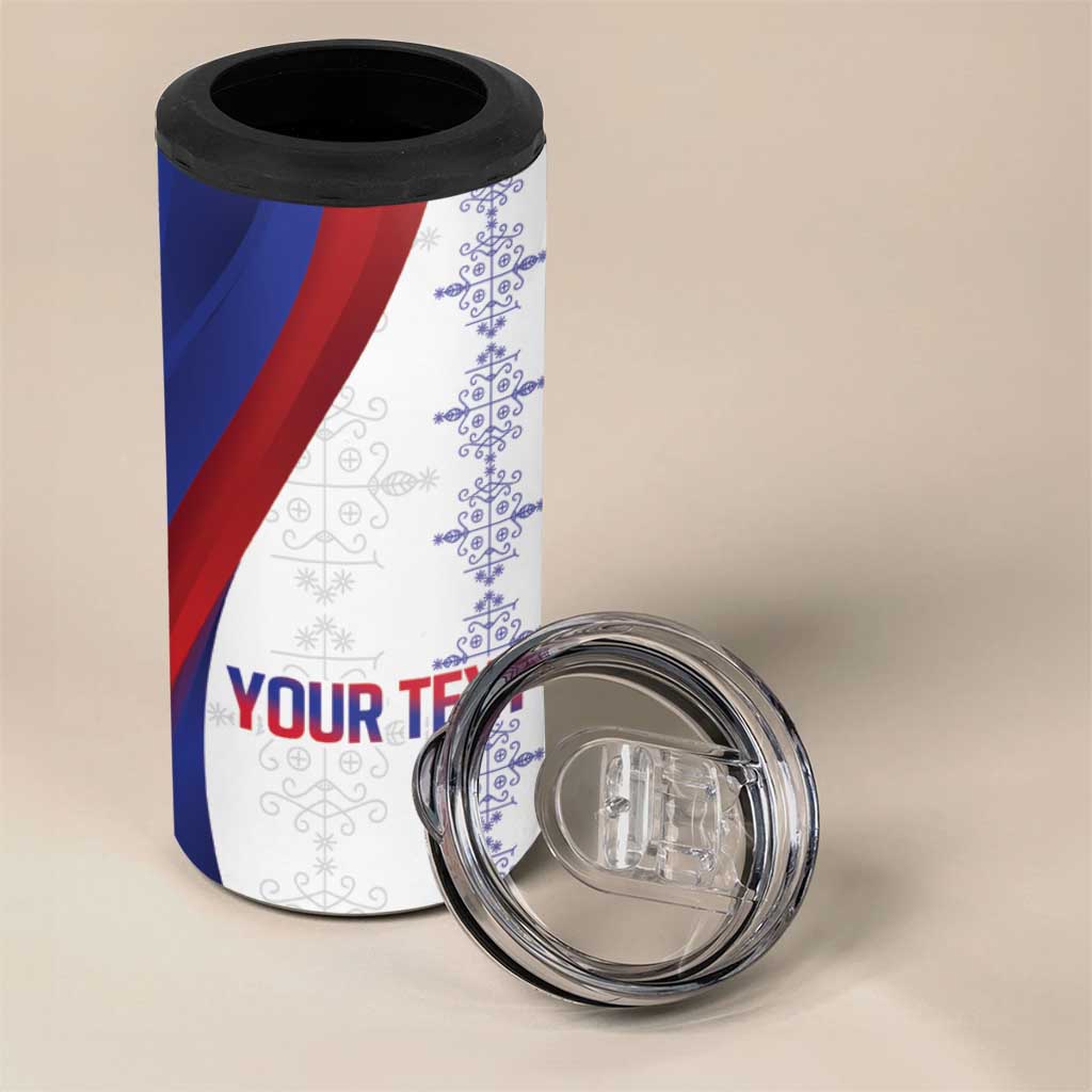 Haiti Football Les Grenadiers Personalized 4 in 1 Can Cooler Tumbler Voodoo Veve Papa Legba - Wonder Print Shop
