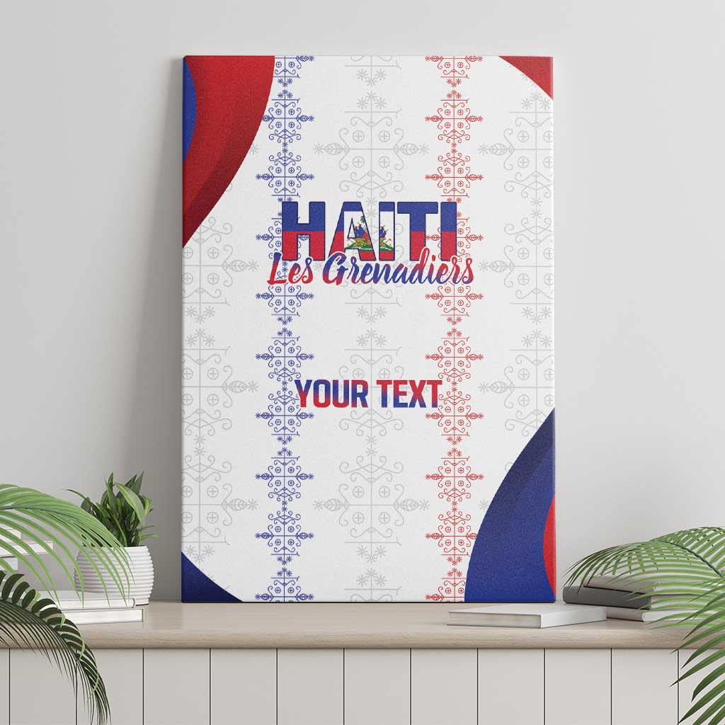 Haiti Football Les Grenadiers Personalized Canvas Wall Art Voodoo Veve Papa Legba - Wonder Print Shop