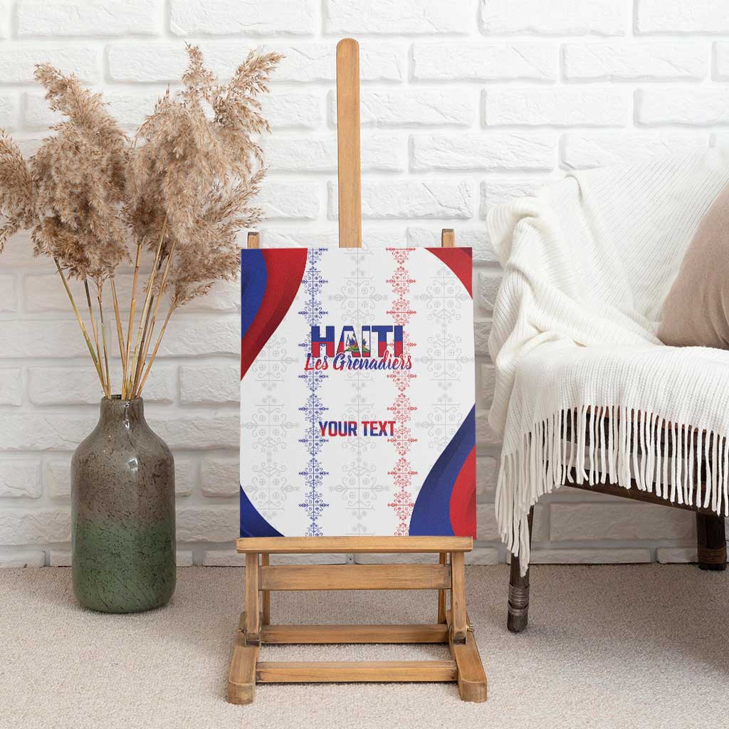 Haiti Football Les Grenadiers Personalized Canvas Wall Art Voodoo Veve Papa Legba - Wonder Print Shop