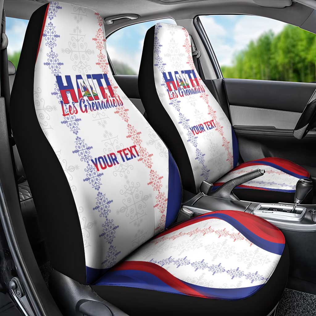 Haiti Football Les Grenadiers Personalized Car Seat Cover Voodoo Veve Papa Legba - Wonder Print Shop