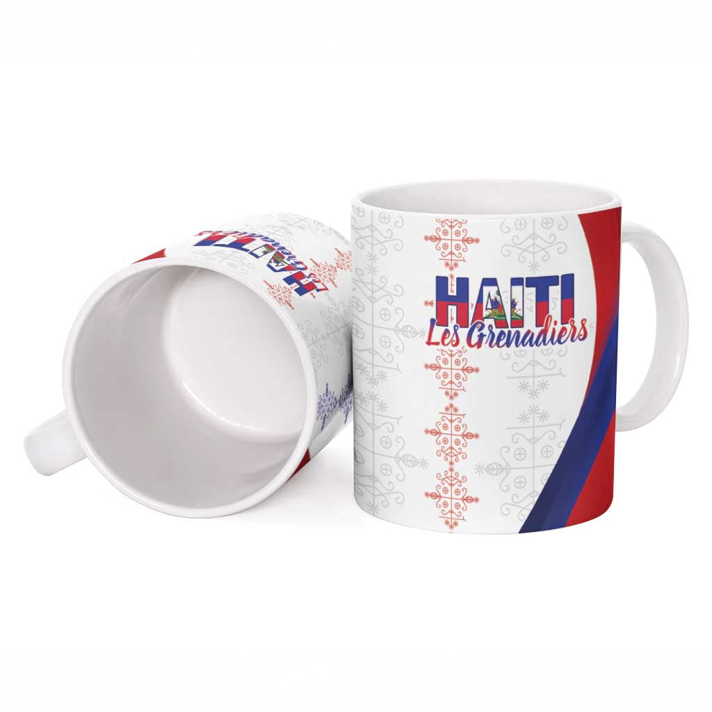 Haiti Football Les Grenadiers Personalized Ceramic Mug Voodoo Veve Papa Legba - Wonder Print Shop