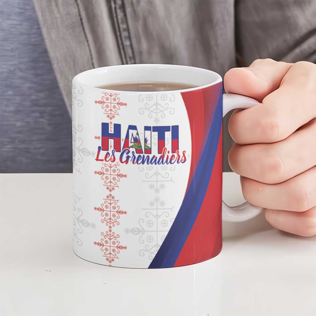 Haiti Football Les Grenadiers Personalized Ceramic Mug Voodoo Veve Papa Legba - Wonder Print Shop