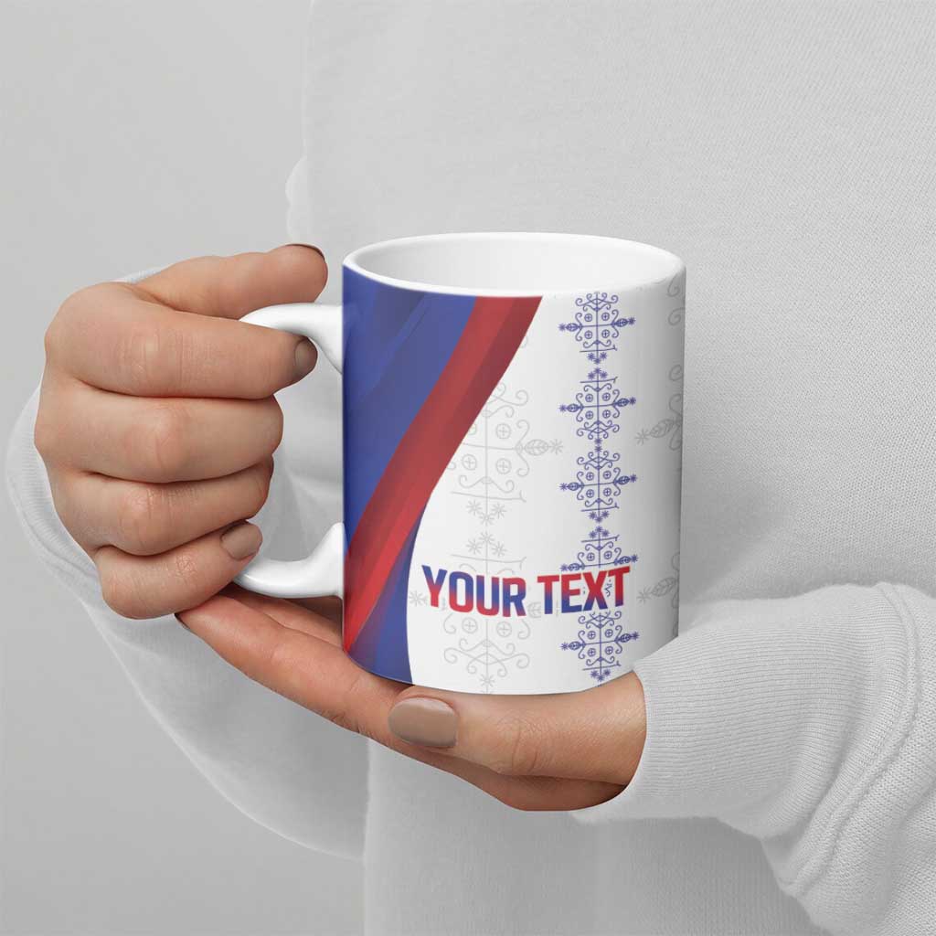 Haiti Football Les Grenadiers Personalized Ceramic Mug Voodoo Veve Papa Legba - Wonder Print Shop