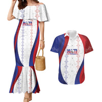 Haiti Football Les Grenadiers Personalized Couples Matching Mermaid Dress and Hawaiian Shirt Voodoo Veve Papa Legba - Wonder Print Shop