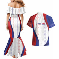 Haiti Football Les Grenadiers Personalized Couples Matching Mermaid Dress and Hawaiian Shirt Voodoo Veve Papa Legba - Wonder Print Shop