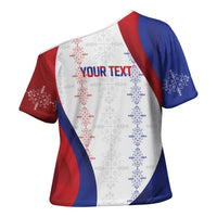 Haiti Football Les Grenadiers Personalized Cross Shoulder Shirt Voodoo Veve Papa Legba - Wonder Print Shop