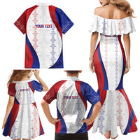 Haiti Football Les Grenadiers Personalized Family Matching Mermaid Dress and Hawaiian Shirt Voodoo Veve Papa Legba - Wonder Print Shop