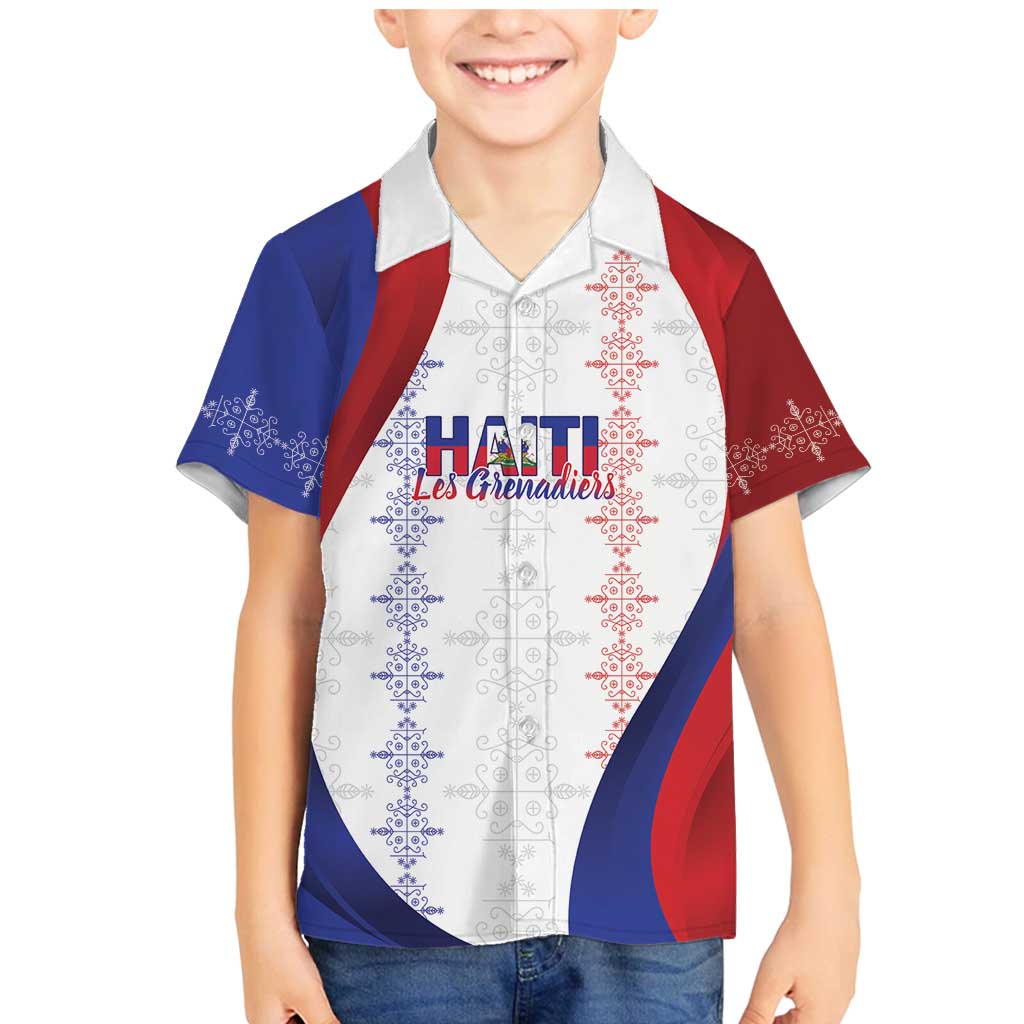 Haiti Football Les Grenadiers Personalized Family Matching Mermaid Dress and Hawaiian Shirt Voodoo Veve Papa Legba - Wonder Print Shop