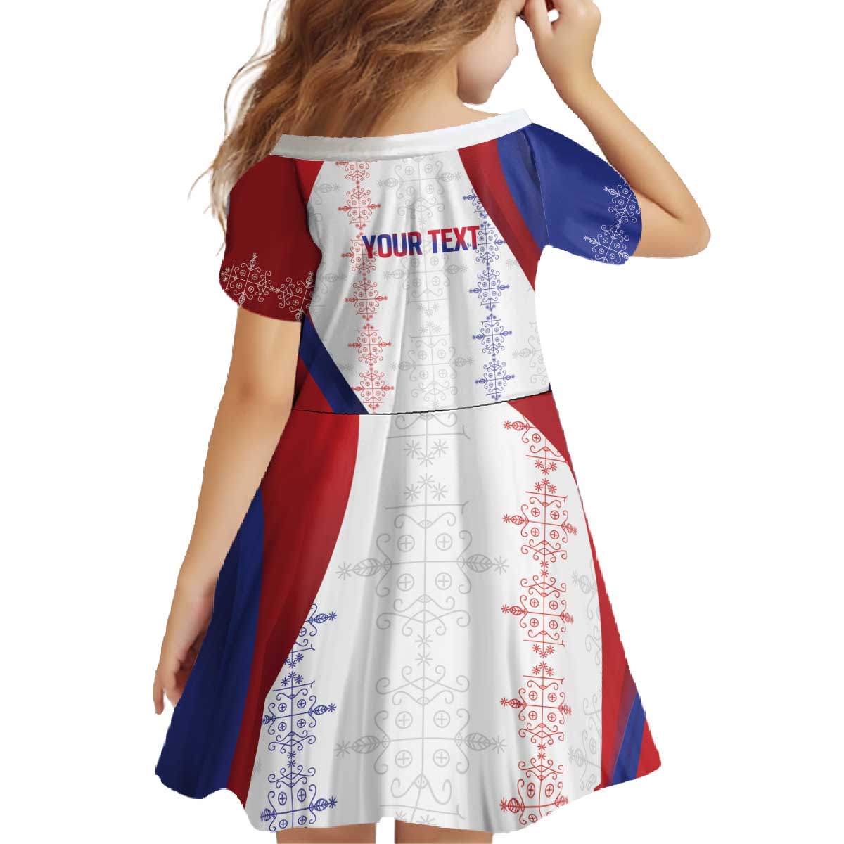 Haiti Football Les Grenadiers Personalized Family Matching Off The Shoulder Long Sleeve Dress and Hawaiian Shirt Voodoo Veve Papa Legba - Wonder Print Shop