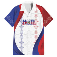 Haiti Football Les Grenadiers Personalized Family Matching Off Shoulder Short Dress and Hawaiian Shirt Voodoo Veve Papa Legba - Wonder Print Shop