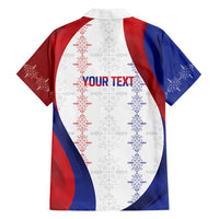 Haiti Football Les Grenadiers Personalized Family Matching Off Shoulder Short Dress and Hawaiian Shirt Voodoo Veve Papa Legba - Wonder Print Shop