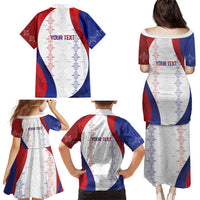 Haiti Football Les Grenadiers Personalized Family Matching Puletasi and Hawaiian Shirt Voodoo Veve Papa Legba - Wonder Print Shop