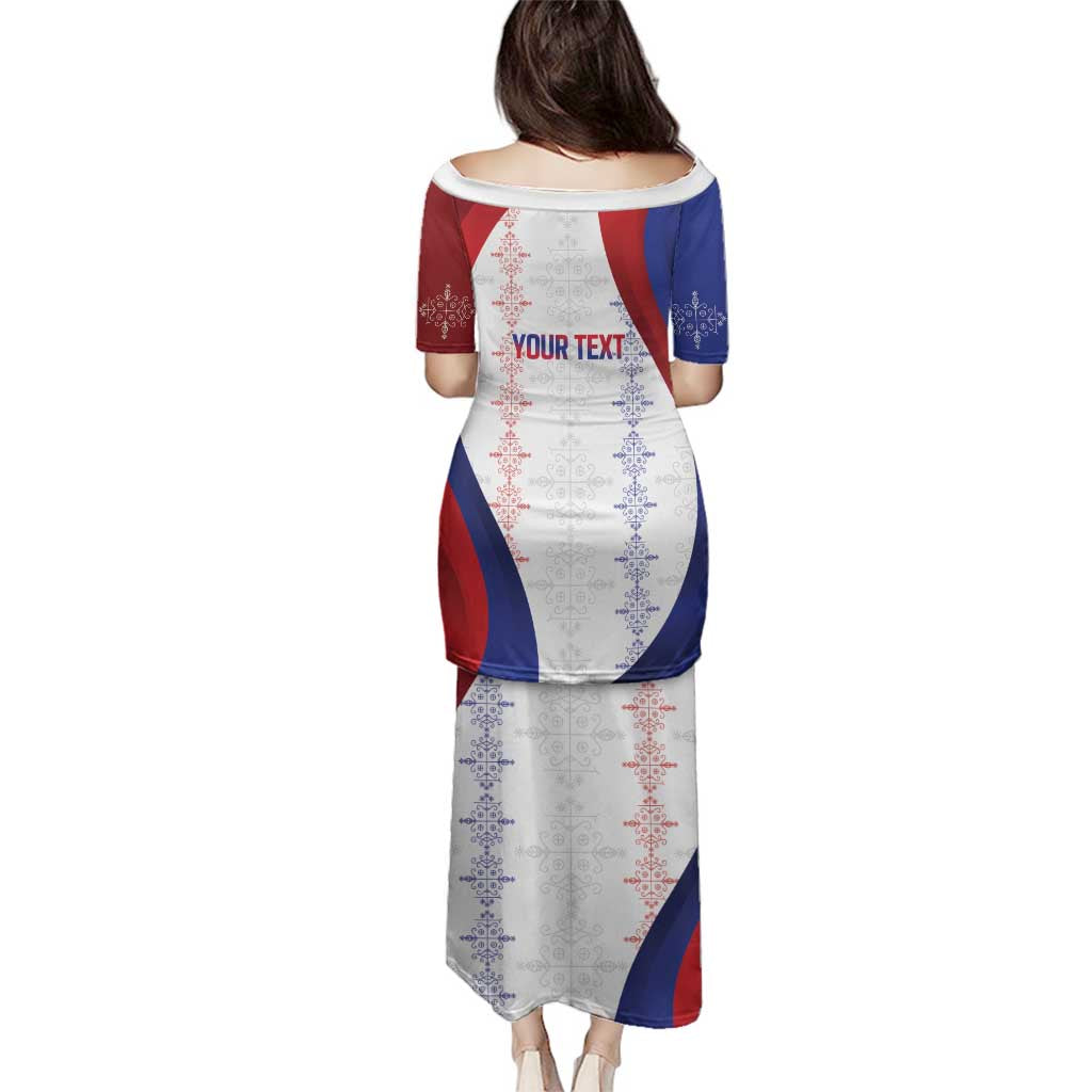 Haiti Football Les Grenadiers Personalized Family Matching Puletasi and Hawaiian Shirt Voodoo Veve Papa Legba - Wonder Print Shop