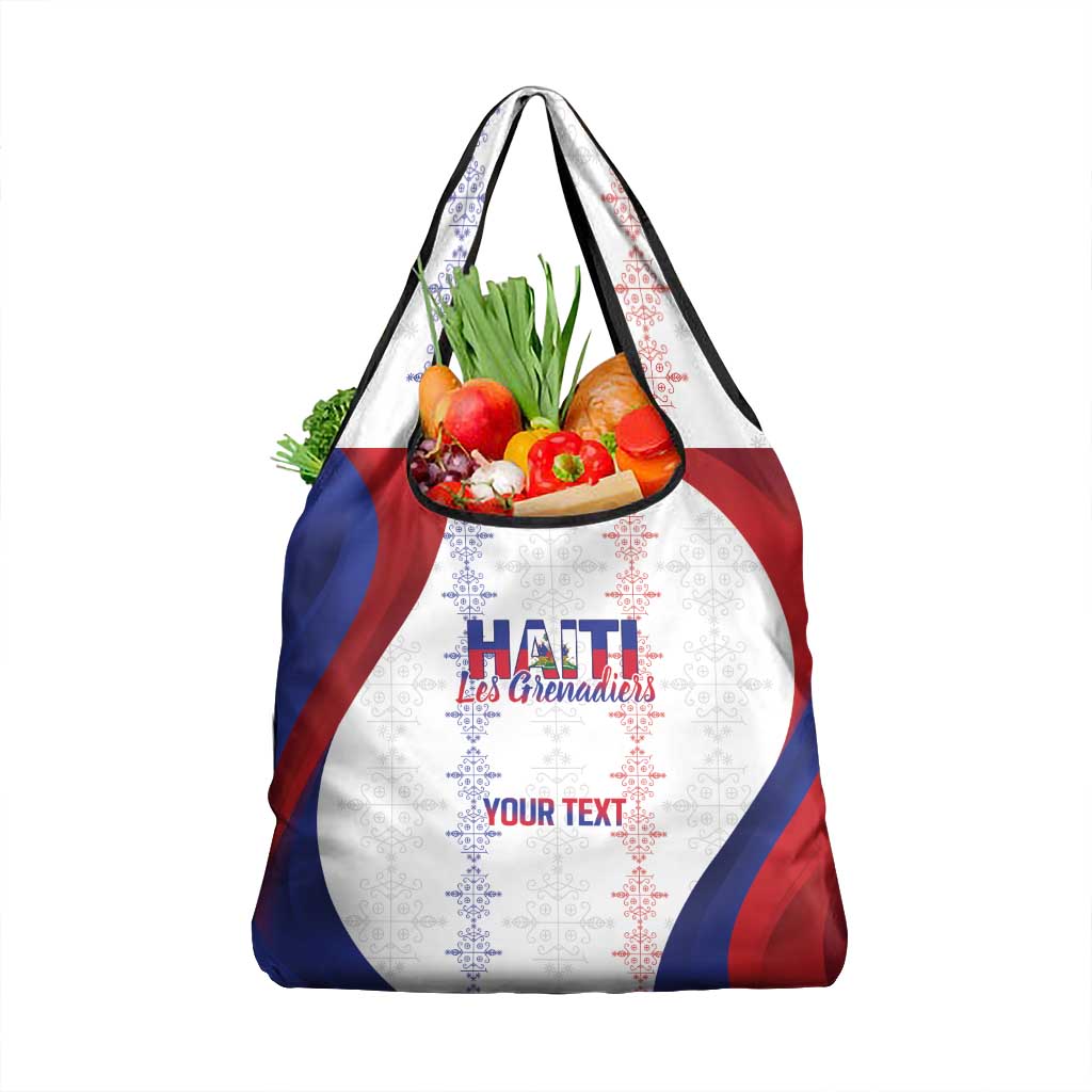 Haiti Football Les Grenadiers Personalized Grocery Bag Voodoo Veve Papa Legba - Wonder Print Shop