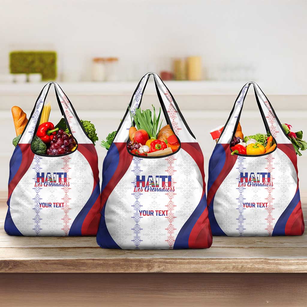 Haiti Football Les Grenadiers Personalized Grocery Bag Voodoo Veve Papa Legba - Wonder Print Shop