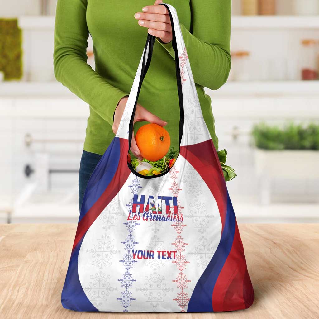 Haiti Football Les Grenadiers Personalized Grocery Bag Voodoo Veve Papa Legba - Wonder Print Shop