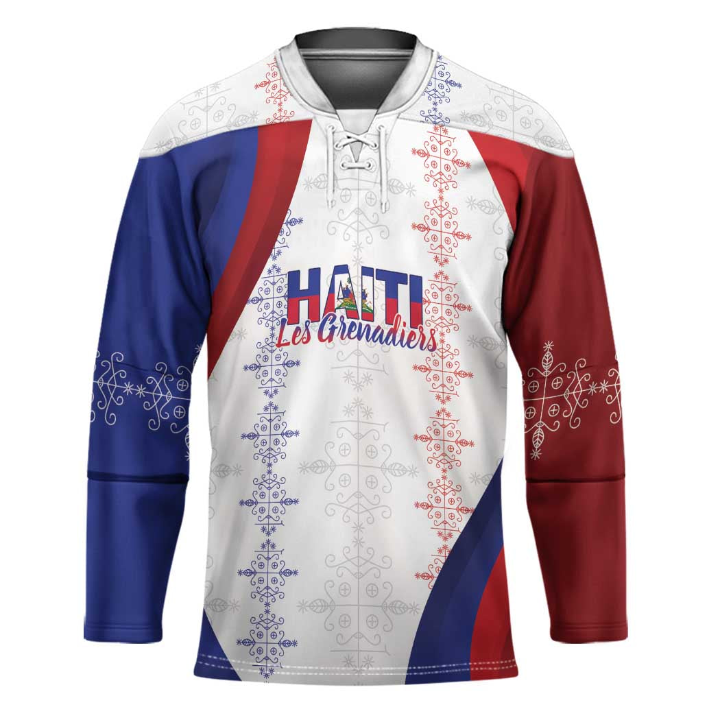 Haiti Football Les Grenadiers Personalized Hockey Jersey Voodoo Veve Papa Legba - Wonder Print Shop