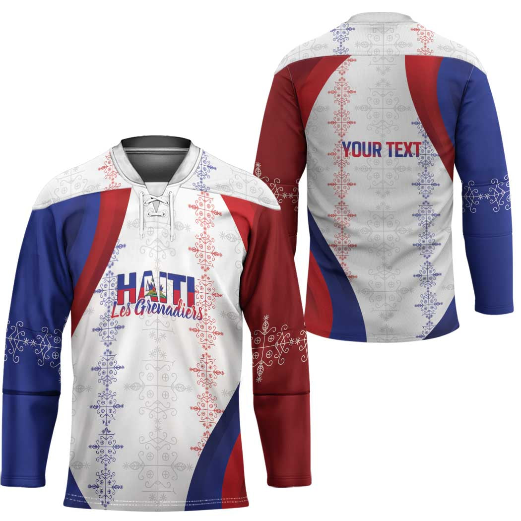 Haiti Football Les Grenadiers Personalized Hockey Jersey Voodoo Veve Papa Legba - Wonder Print Shop