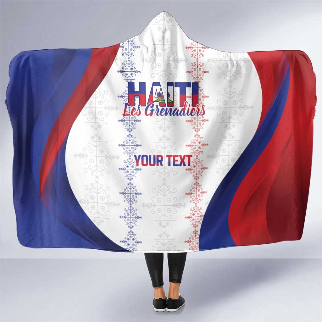 Haiti Football Les Grenadiers Personalized Hooded Blanket Voodoo Veve Papa Legba - Wonder Print Shop