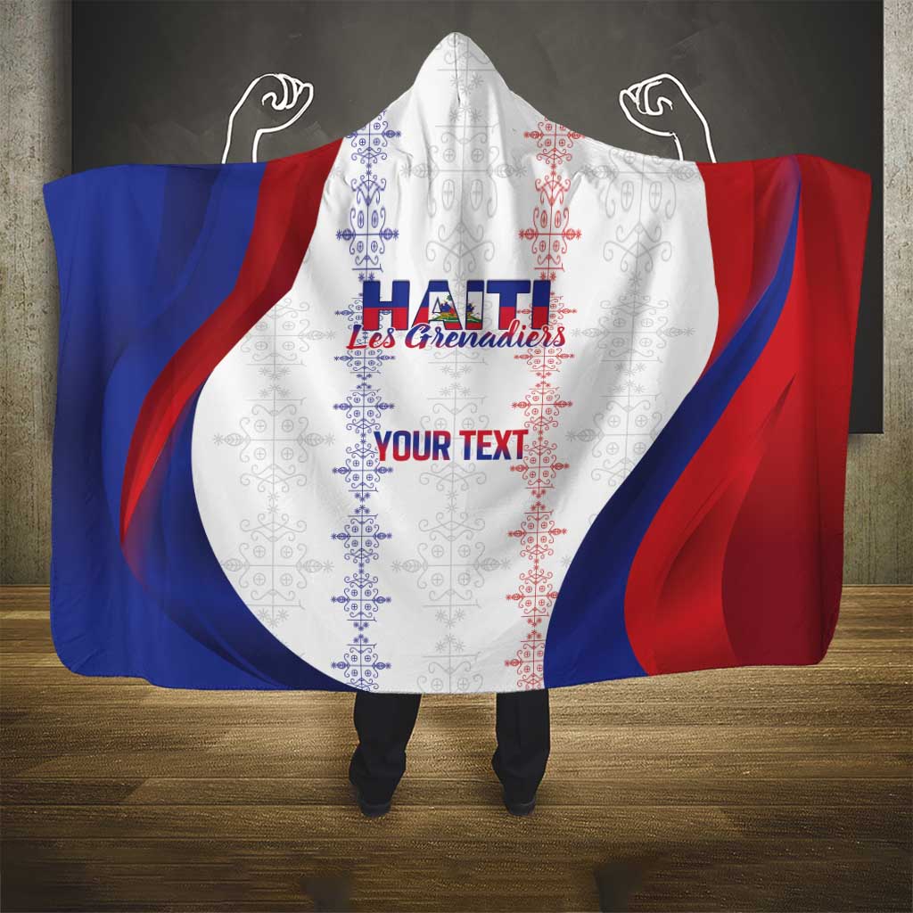 Haiti Football Les Grenadiers Personalized Hooded Blanket Voodoo Veve Papa Legba - Wonder Print Shop