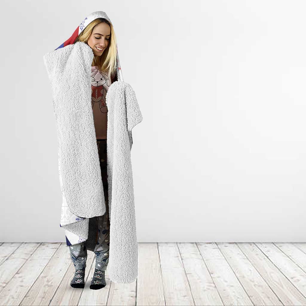 Haiti Football Les Grenadiers Personalized Hooded Blanket Voodoo Veve Papa Legba - Wonder Print Shop