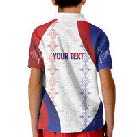 Haiti Football Les Grenadiers Personalized Kid Polo Shirt Voodoo Veve Papa Legba - Wonder Print Shop
