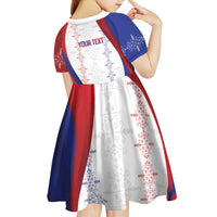 Haiti Football Les Grenadiers Personalized Kid Short Sleeve Dress Voodoo Veve Papa Legba - Wonder Print Shop
