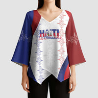 Haiti Football Les Grenadiers Personalized Kimono Sleeve Blouse Voodoo Veve Papa Legba - Wonder Print Shop