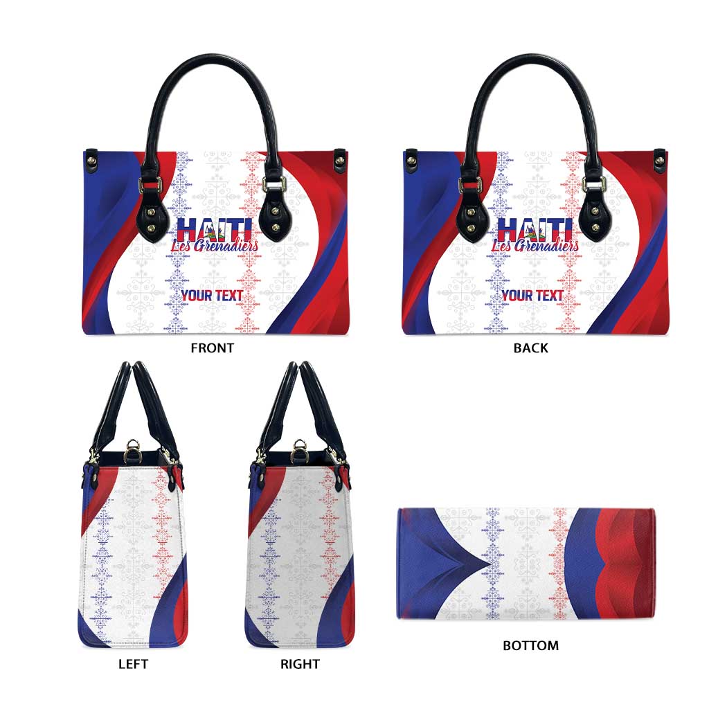 Haiti Football Les Grenadiers Personalized Leather Bag Voodoo Veve Papa Legba - Wonder Print Shop