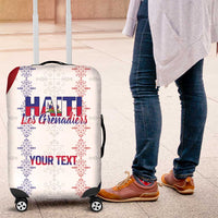 Haiti Football Les Grenadiers Personalized Luggage Cover Voodoo Veve Papa Legba - Wonder Print Shop
