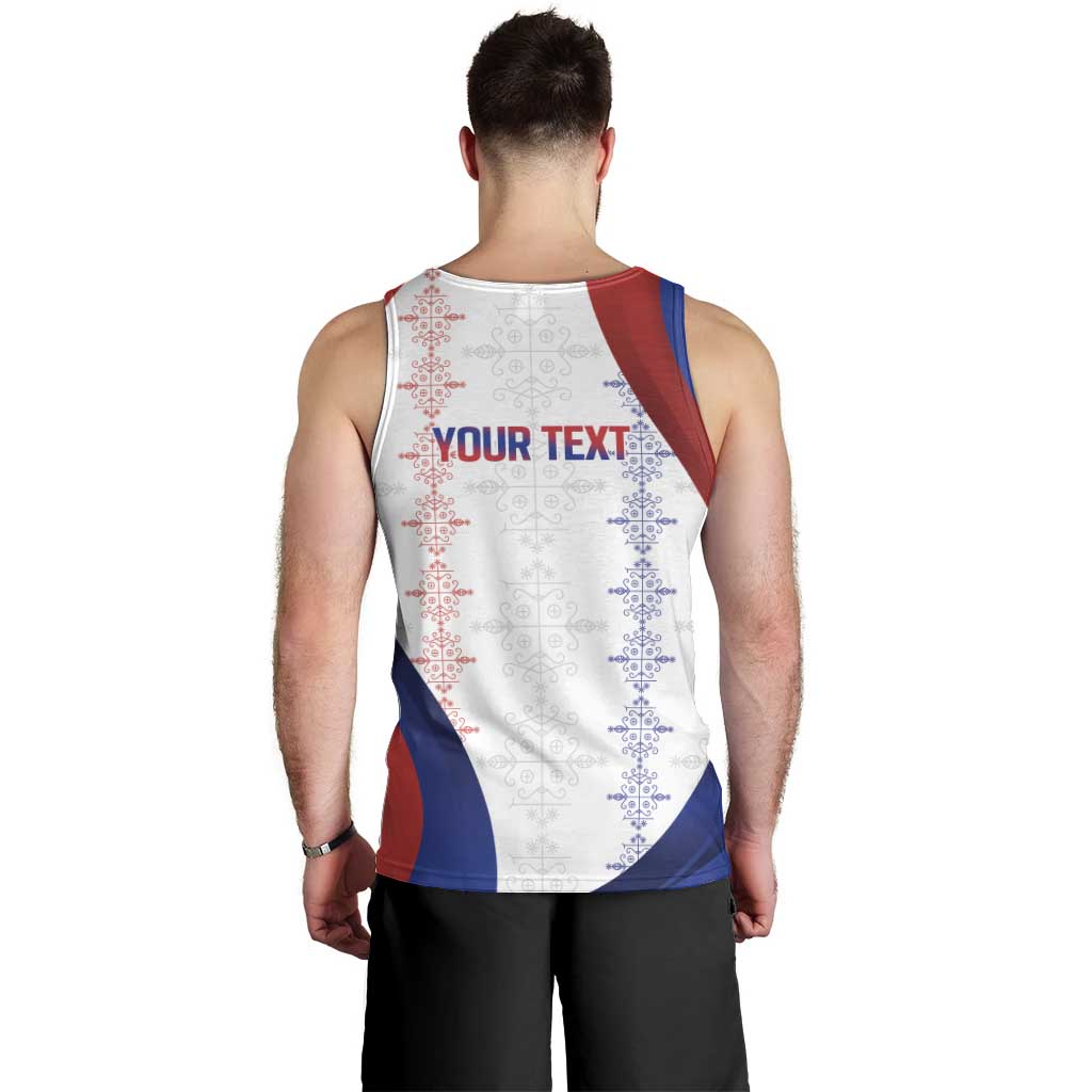 Haiti Football Les Grenadiers Personalized Men Tank Top Voodoo Veve Papa Legba - Wonder Print Shop