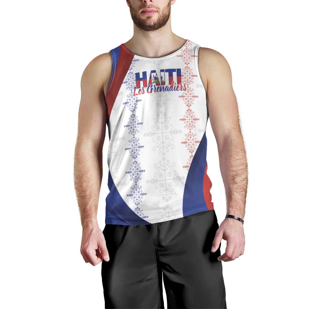 Haiti Football Les Grenadiers Personalized Men Tank Top Voodoo Veve Papa Legba - Wonder Print Shop