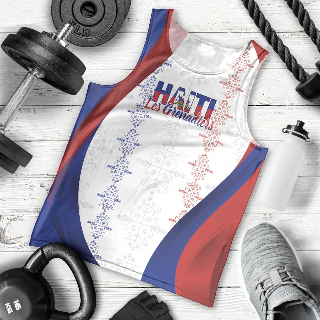 Haiti Football Les Grenadiers Personalized Men Tank Top Voodoo Veve Papa Legba - Wonder Print Shop