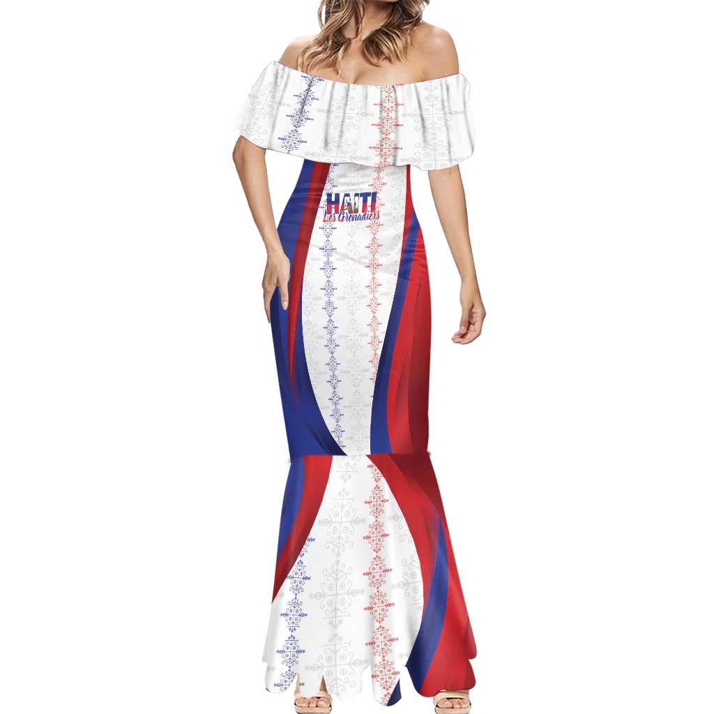 Haiti Football Les Grenadiers Personalized Mermaid Dress Voodoo Veve Papa Legba - Wonder Print Shop