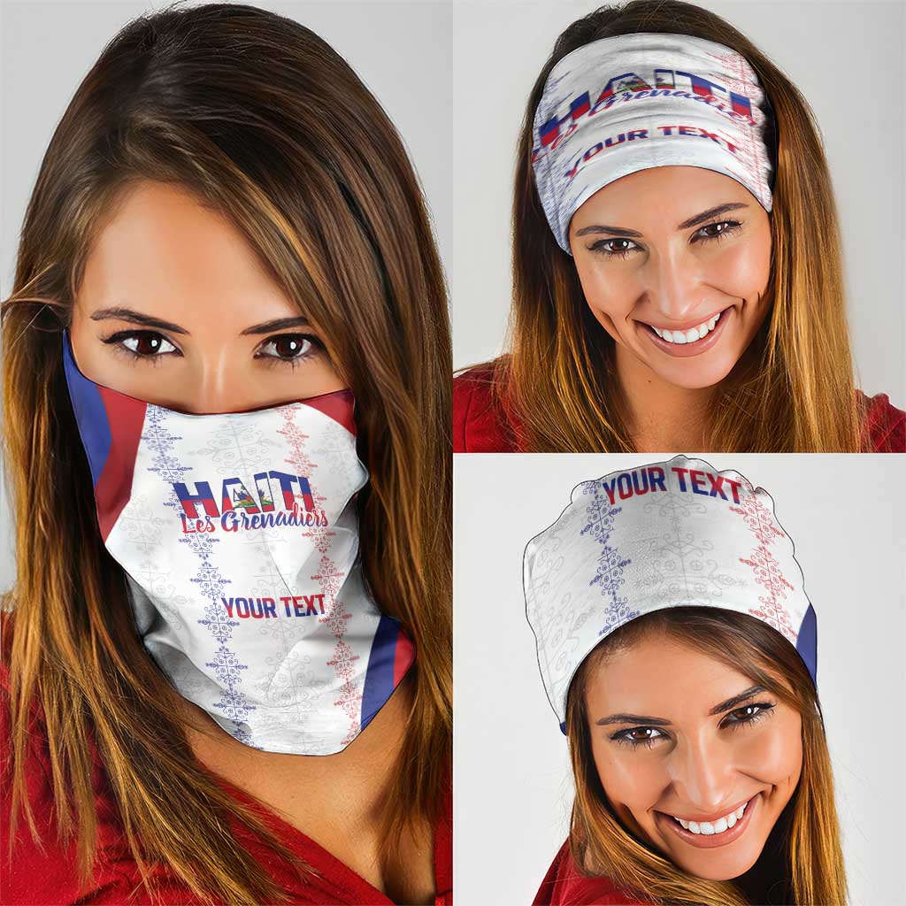 Haiti Football Les Grenadiers Personalized Neck Gaiter Voodoo Veve Papa Legba - Wonder Print Shop