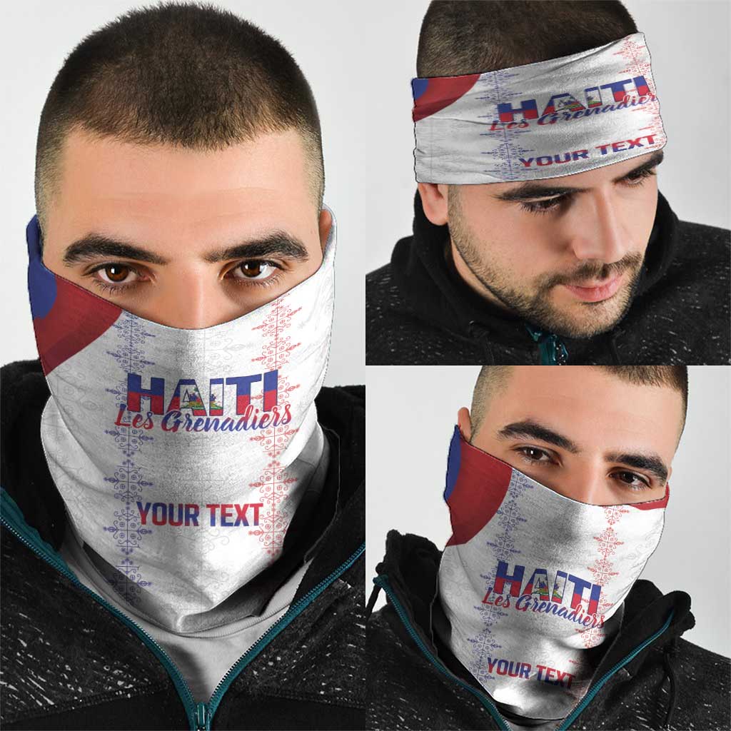 Haiti Football Les Grenadiers Personalized Neck Gaiter Voodoo Veve Papa Legba - Wonder Print Shop