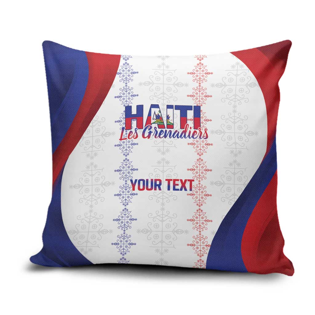 Haiti Football Les Grenadiers Personalized Pillow Cover Voodoo Veve Papa Legba - Wonder Print Shop